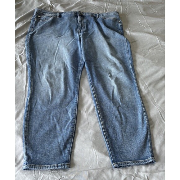 Lauren Ralph Lauren Premier Skinny Ankle Stretch Jeans Women 20W- SPLATTER WASH - Picture 1 of 7